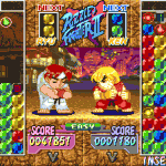 Matching colored squares: apparently a hurricane kick of fun! The combos from Super Puzzle Fighter inspired Matrix Solitaire's system of chain upgrades.